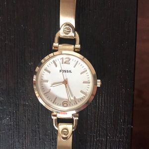 Gold stainless steel fossil watch